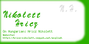 nikolett hricz business card